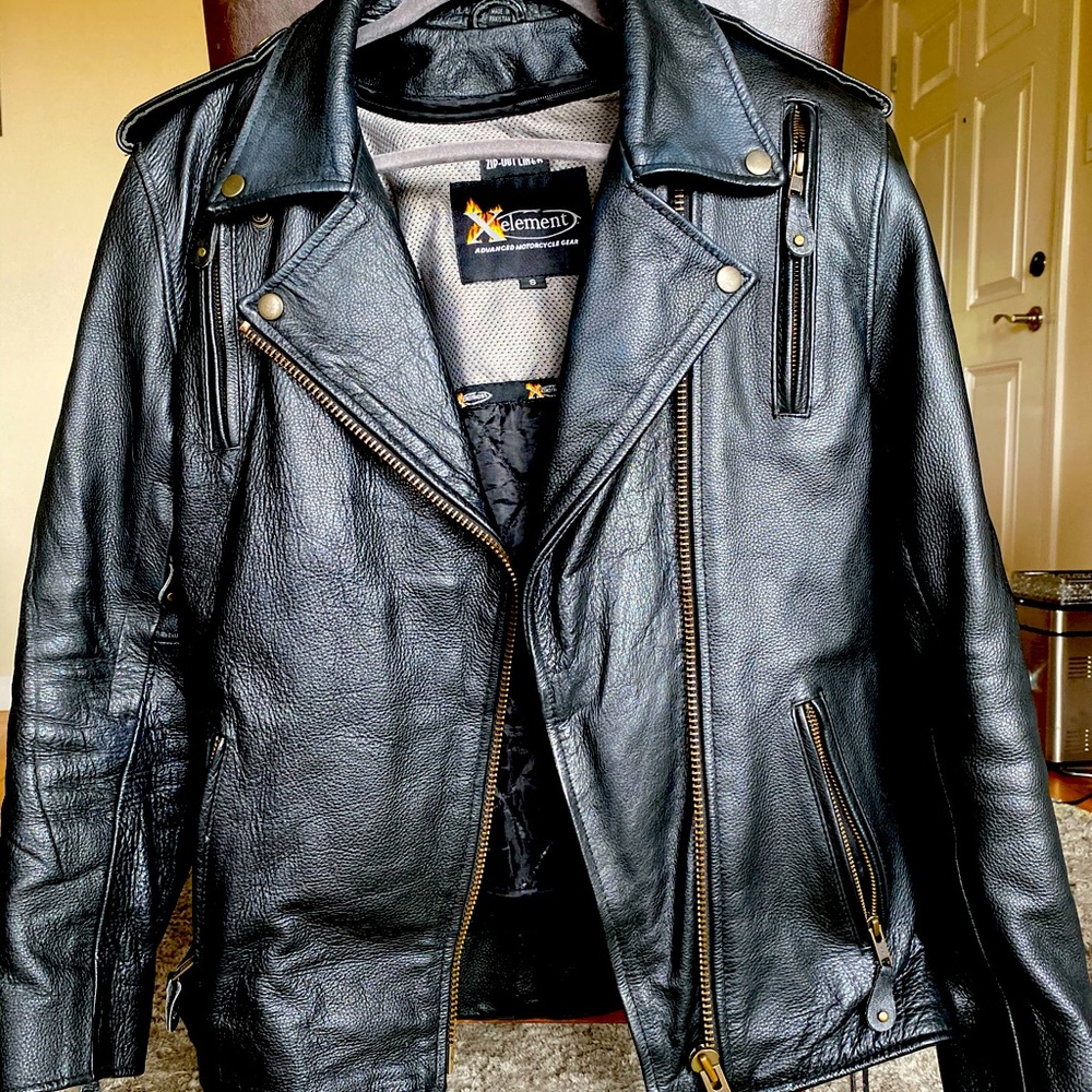 Leather Armored Motorcycle Jacket